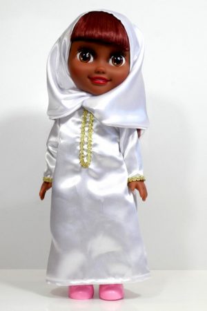 Poupée musulmane "Chifa" parlante - version africaine de luxe - Vêtement blanc