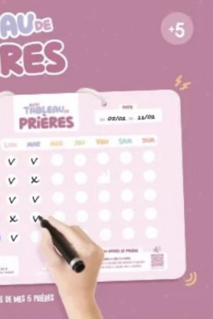 Mon tableau de prières Rose - Pour un suivi hebdomadaire de mes 5 prières