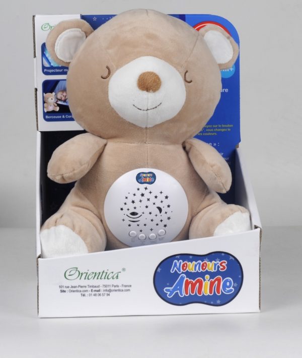 Nounours Amine : Doudou Ourson et Veilleuse Coranique pour enfant musulman et bébé