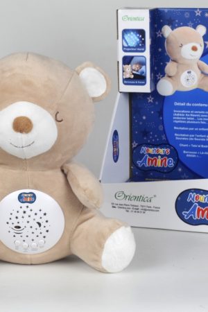 Nounours Amine : Doudou Ourson et Veilleuse Coranique pour enfant musulman et bébé