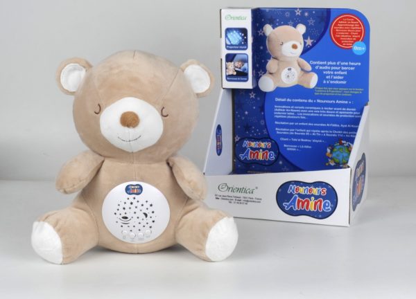Nounours Amine : Doudou Ourson et Veilleuse Coranique pour enfant musulman et bébé