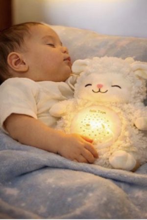 Doudou Mouton Blanc Lumineux – Veilleuse Coranique pour Bébé – IslaToys