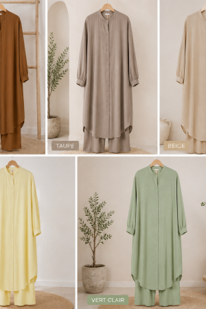 Ensemble Tunique Fluide & Pantalon Large – Collection Printemps-Été